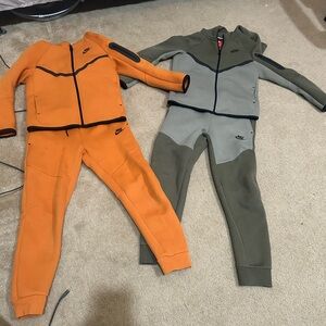 Nike Orange and Green  Nike tech Tracksuit Set $100 a piece